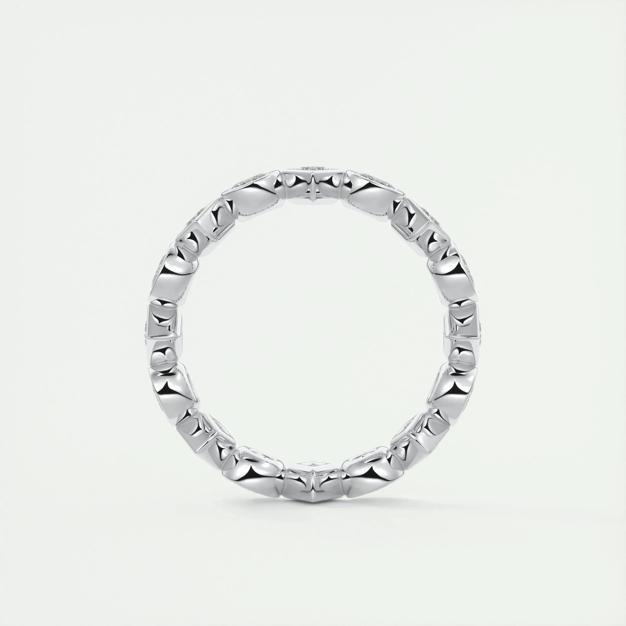 0.72 Oval & Princess Cut Alternative Moissanite Bridal Wedding Band