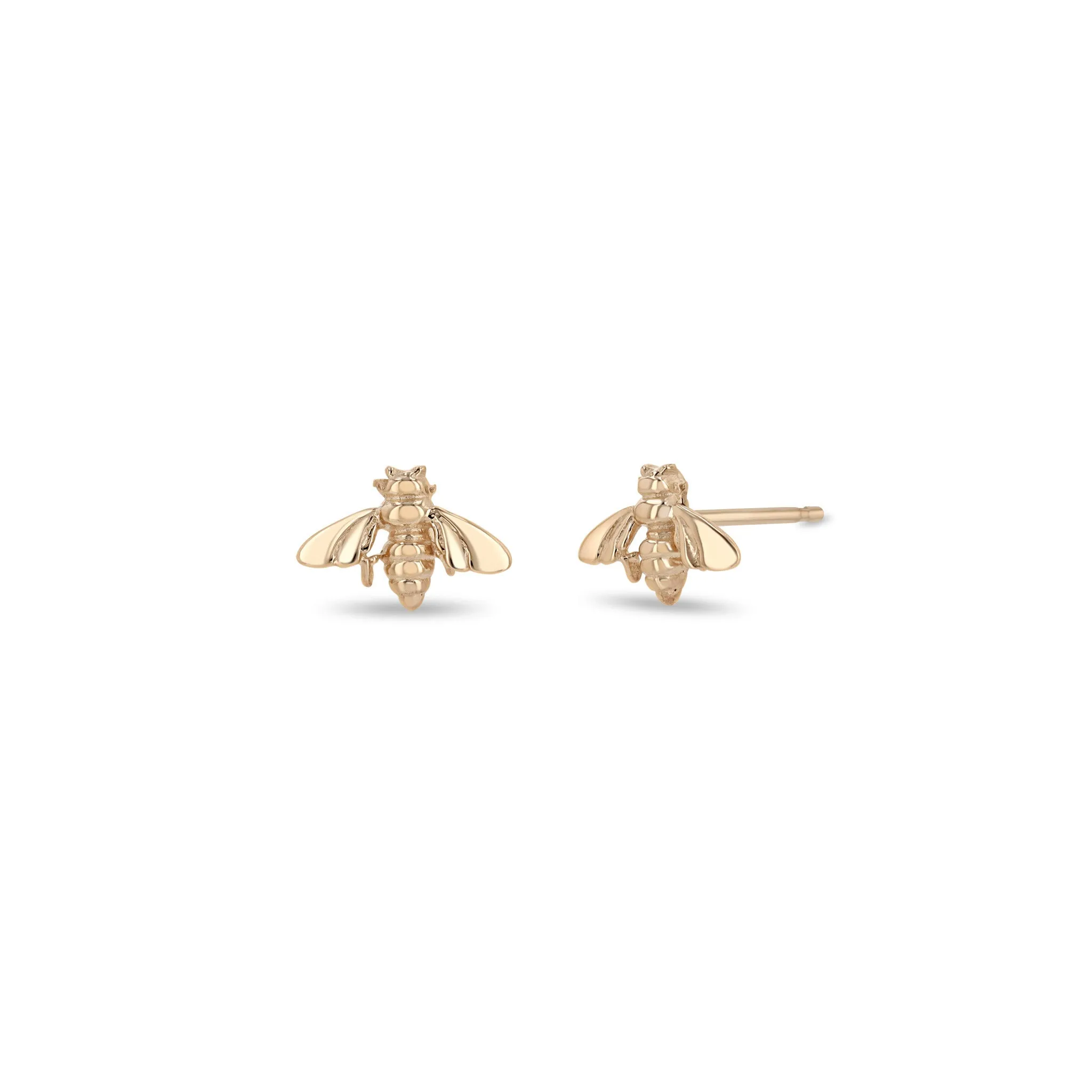 14k Gold Bee Studs