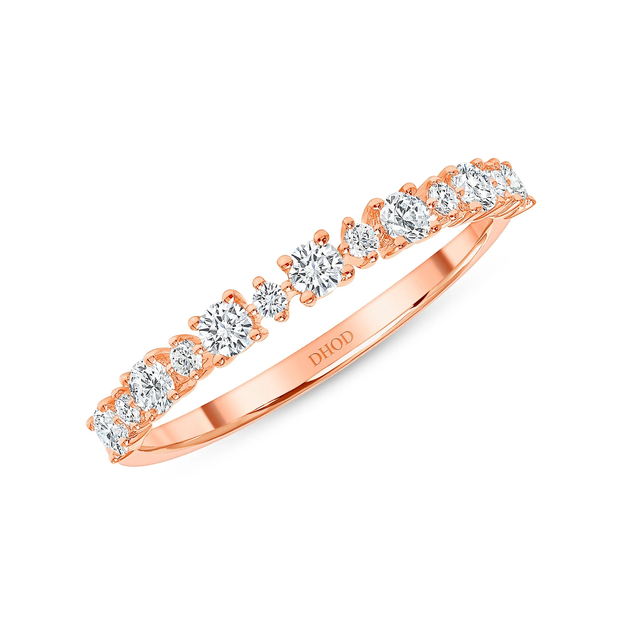 14K Gold Round Prong Diamond Band