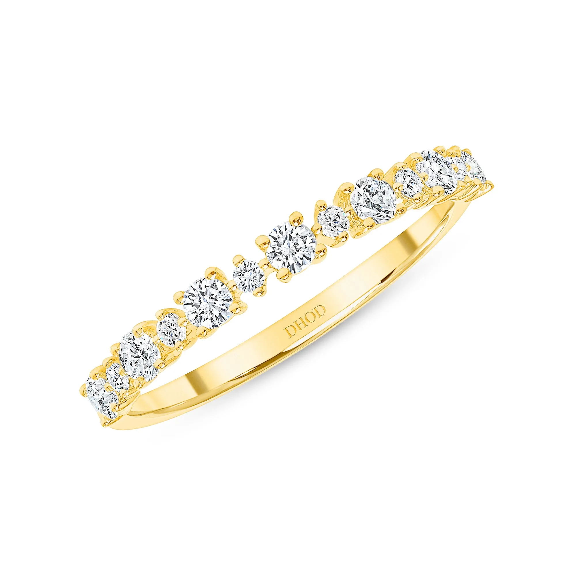 14K Gold Round Prong Diamond Band