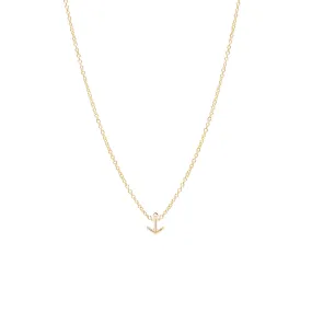 14k Itty Bitty Anchor Necklace