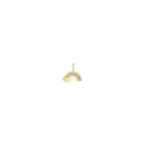 14k Single Midi Bitty Diamond Rainbow Charm