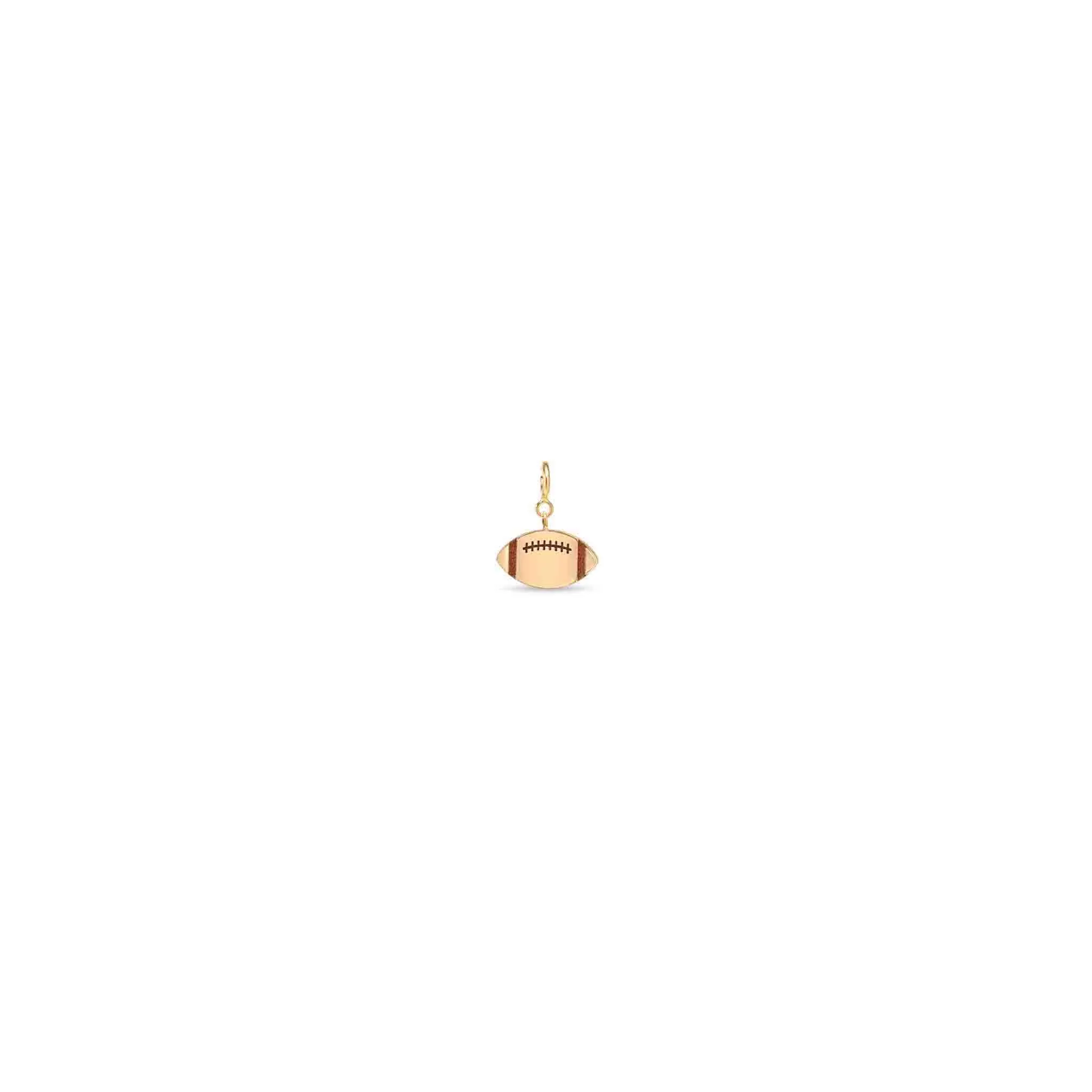 14k Single Midi Bitty Football Charm