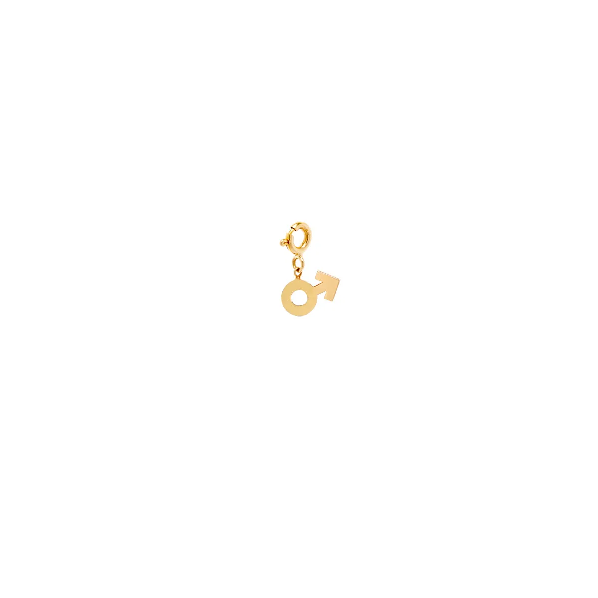 14k single midi bitty male symbol charm