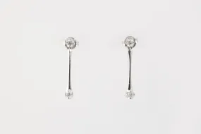 14k White Gold 0.16tcw Diamond Dangle Earrings (1.92g.)