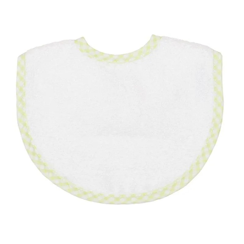 3 Martha's Medium Bib Pique - in Gray, Pink, Yellow, Blue or Green Check