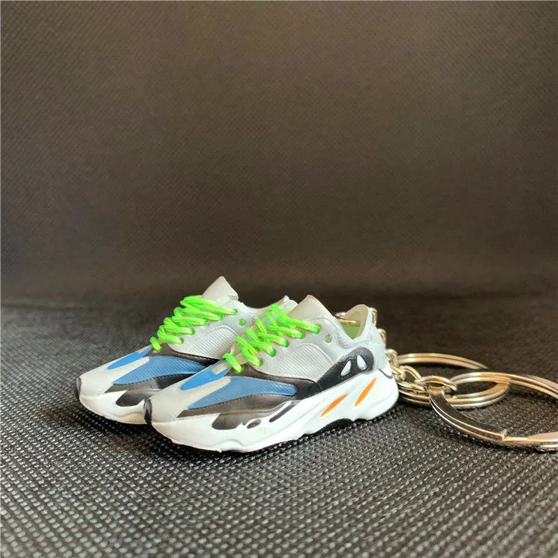 3d yzy frozen yellow sneaker kanye west shoe keychain for yzy 350 v2