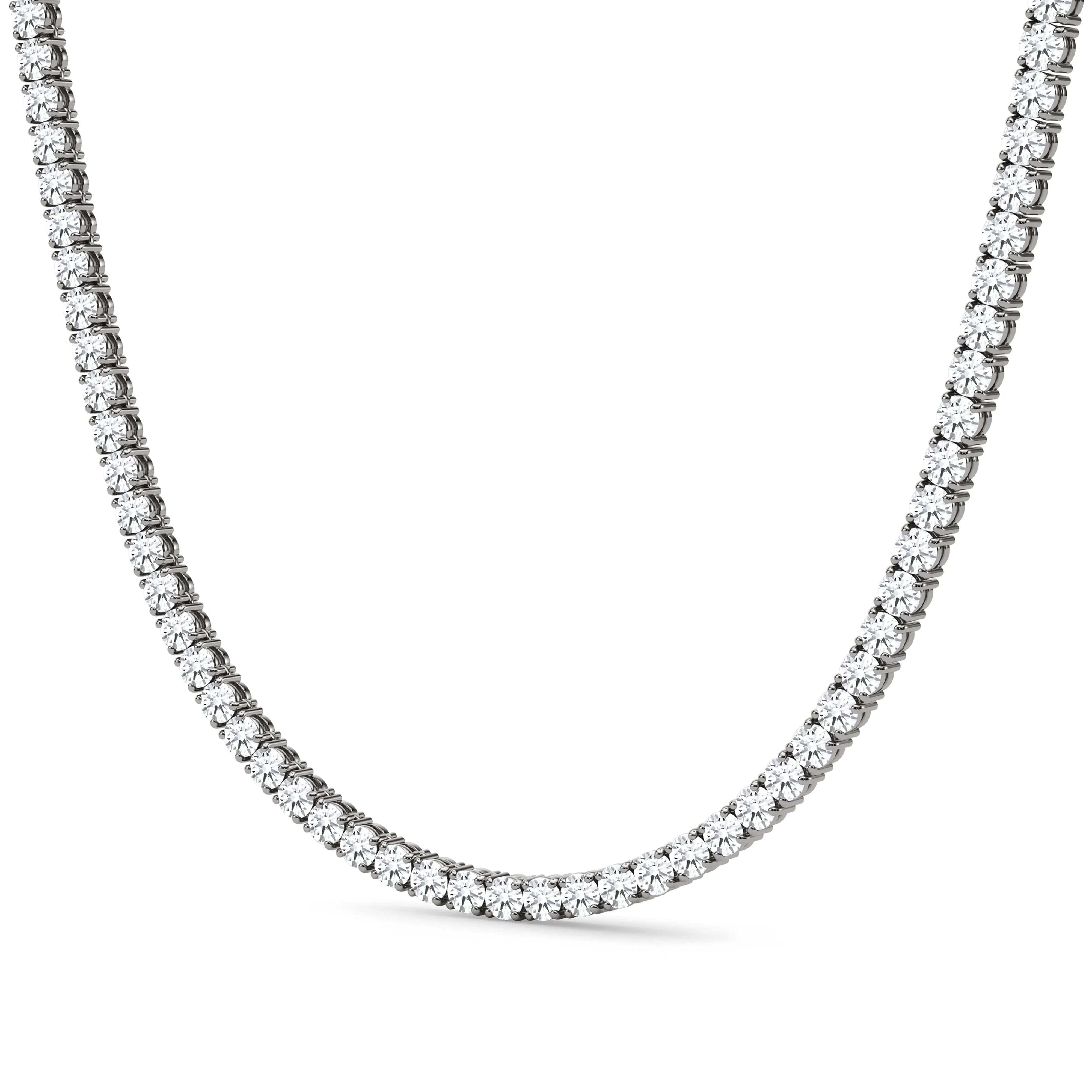 4 Prong Diamond Tennis Chain Necklace