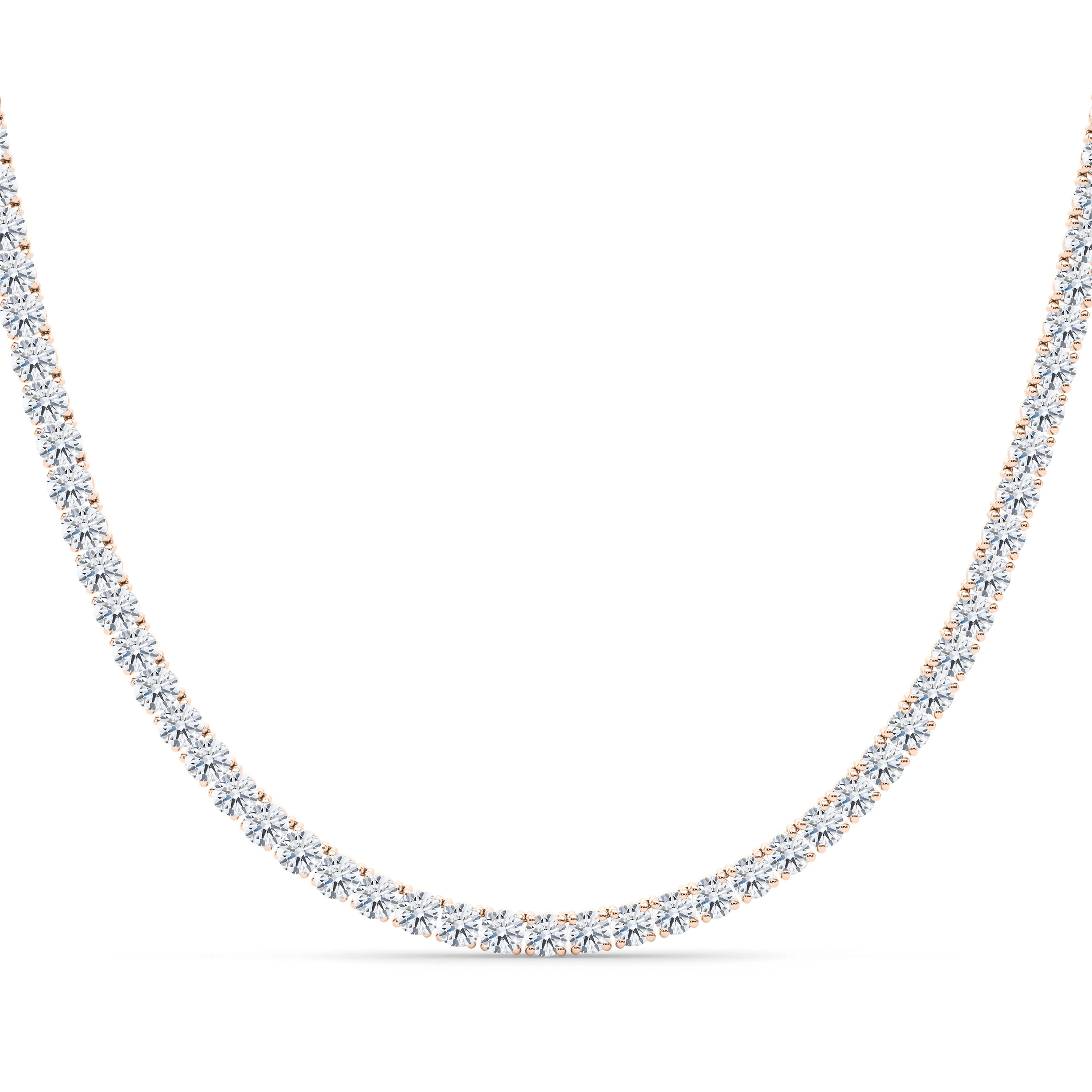 4 Prong Diamond Tennis Chain Necklace