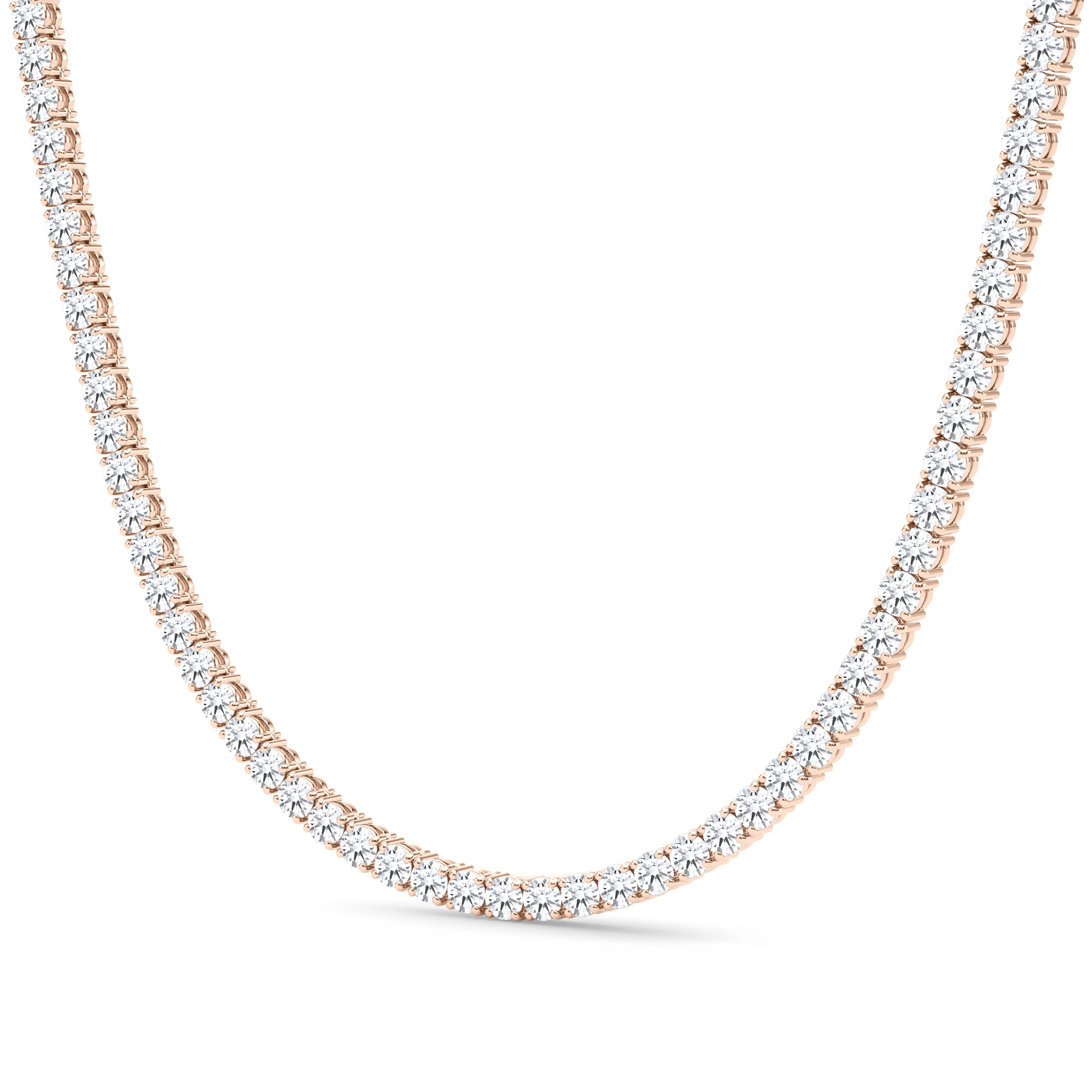 4 Prong Diamond Tennis Chain Necklace