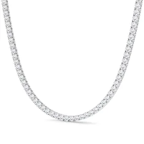 4 Prong Diamond Tennis Chain Necklace