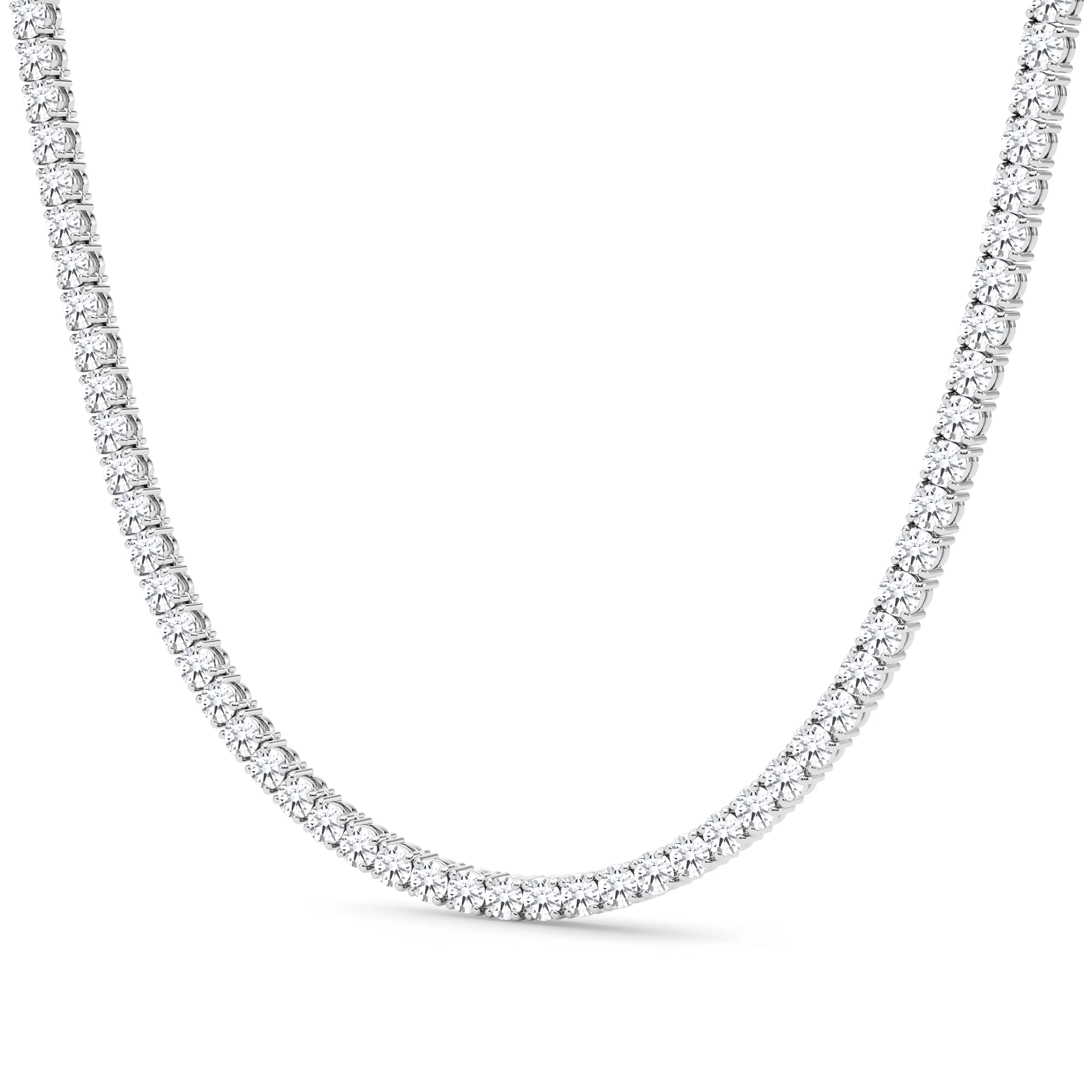 4 Prong Diamond Tennis Chain Necklace