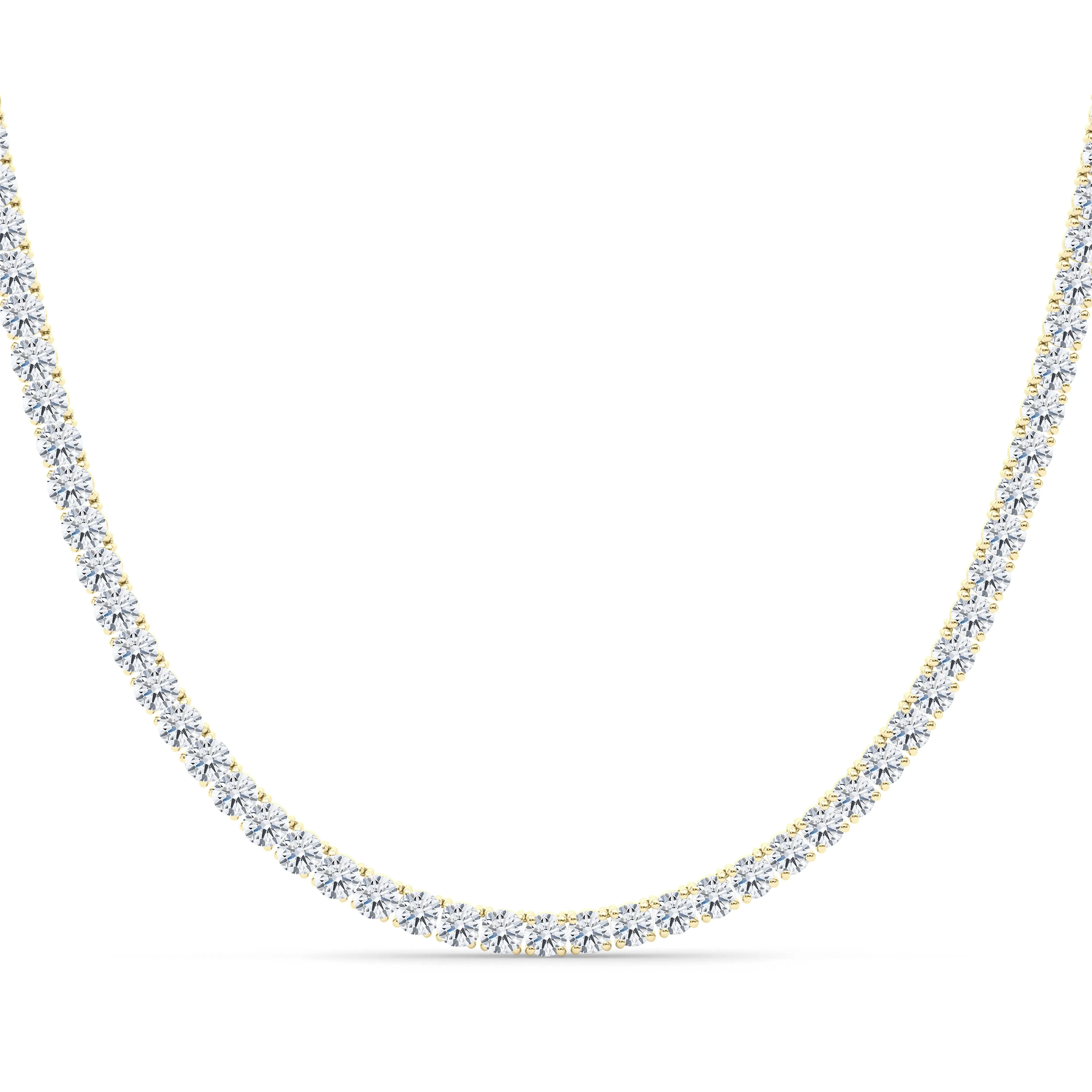 4 Prong Diamond Tennis Chain Necklace