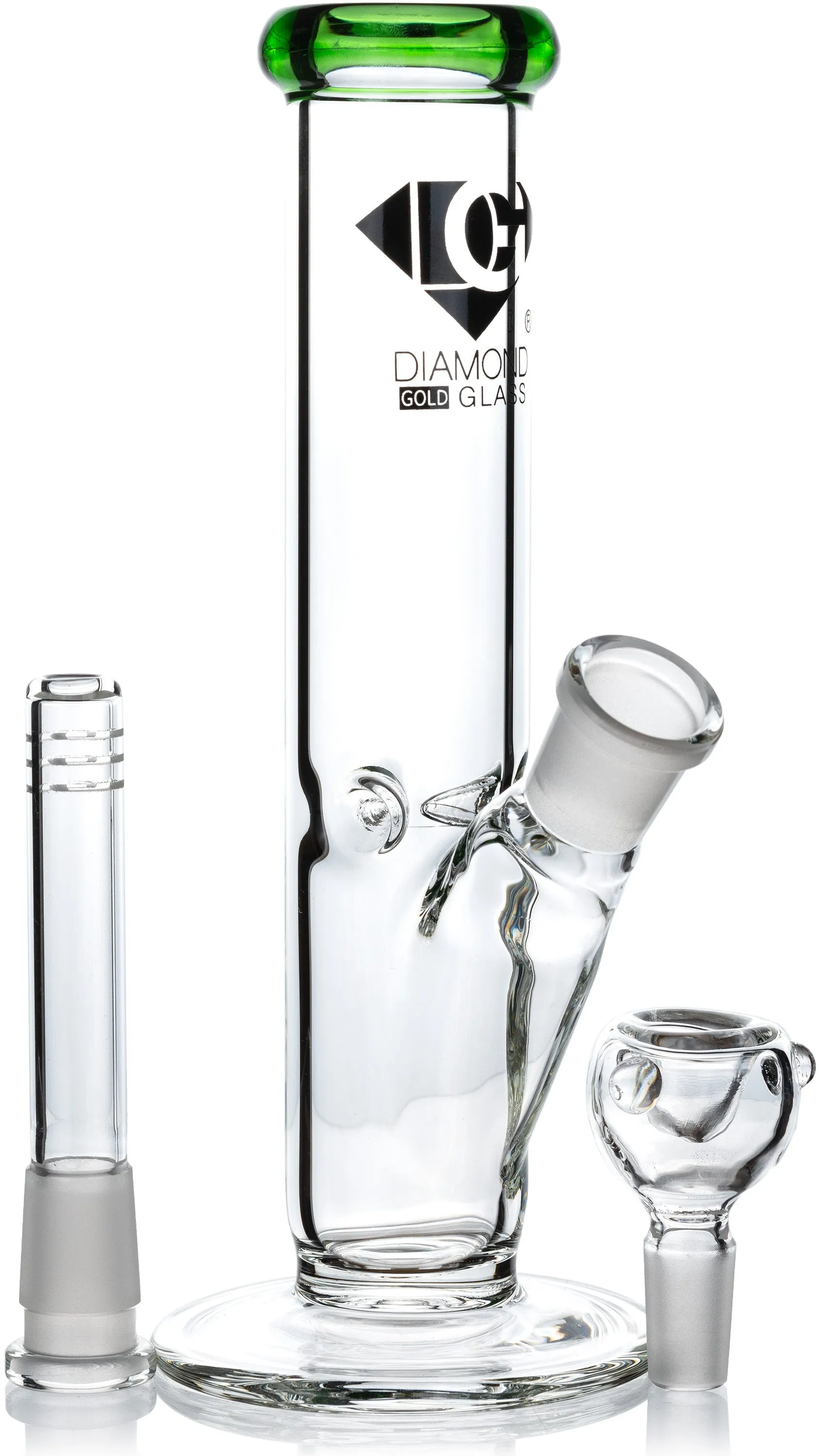 8 Straight Tube Bong, by Diamond Glass