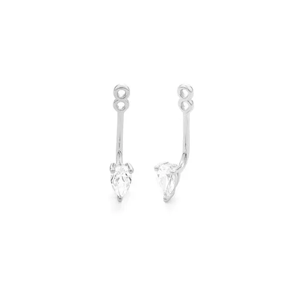 AFJ Diamond Collection -Timeless Diamond Earring Jacket, White Gold