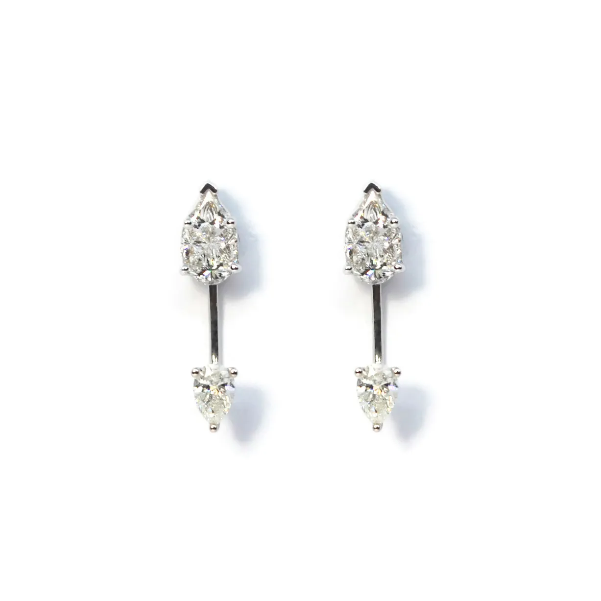 AFJ Diamond Collection -Timeless Diamond Earring Jacket, White Gold