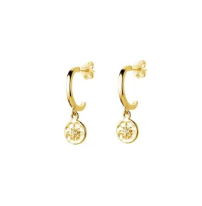 Alicia Star stud hoop earrings Gold