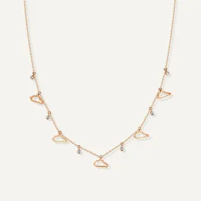 Allusia Love Five 18K Rosegold Necklace w. Diamonds