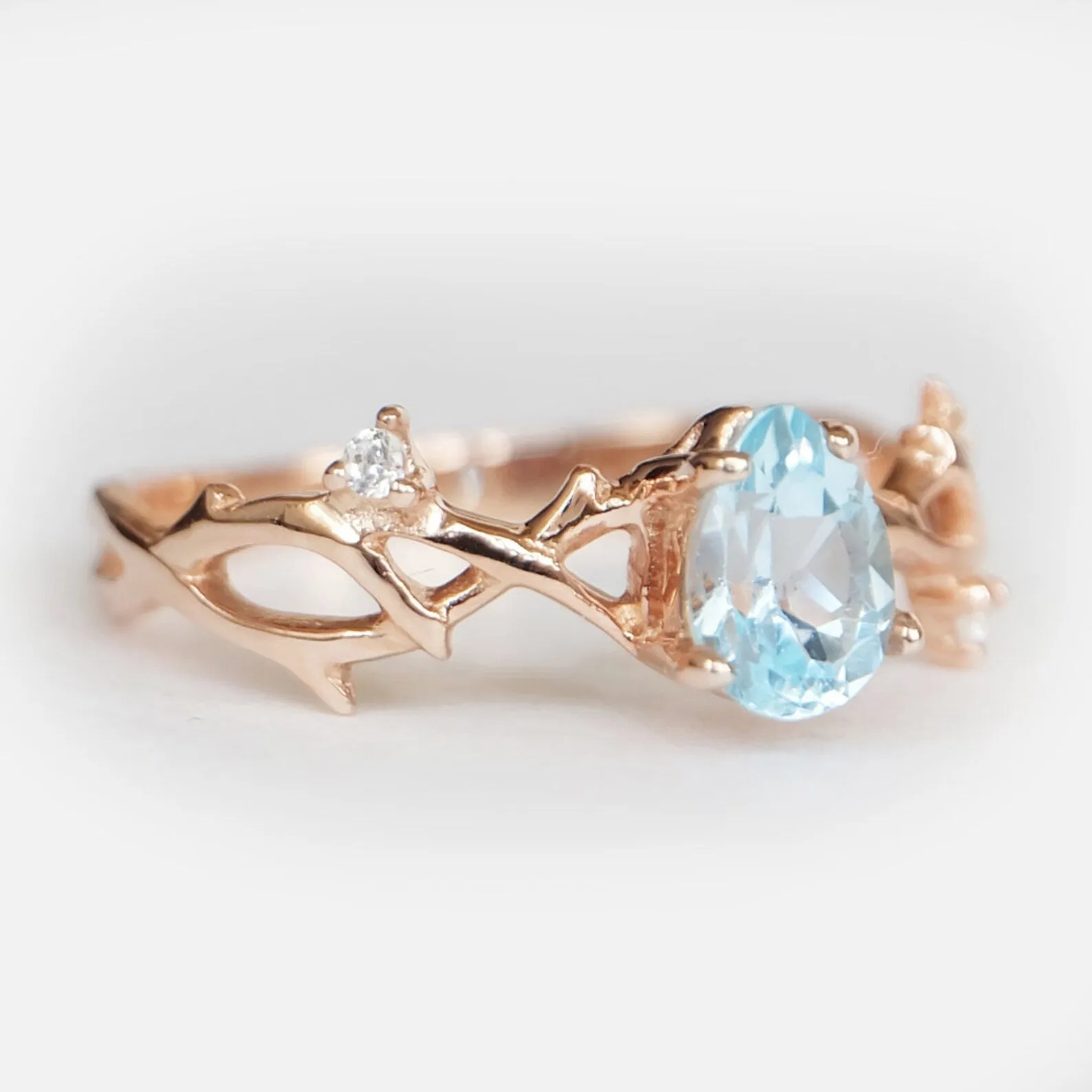 Aquamarine Diamond Ring Lillia