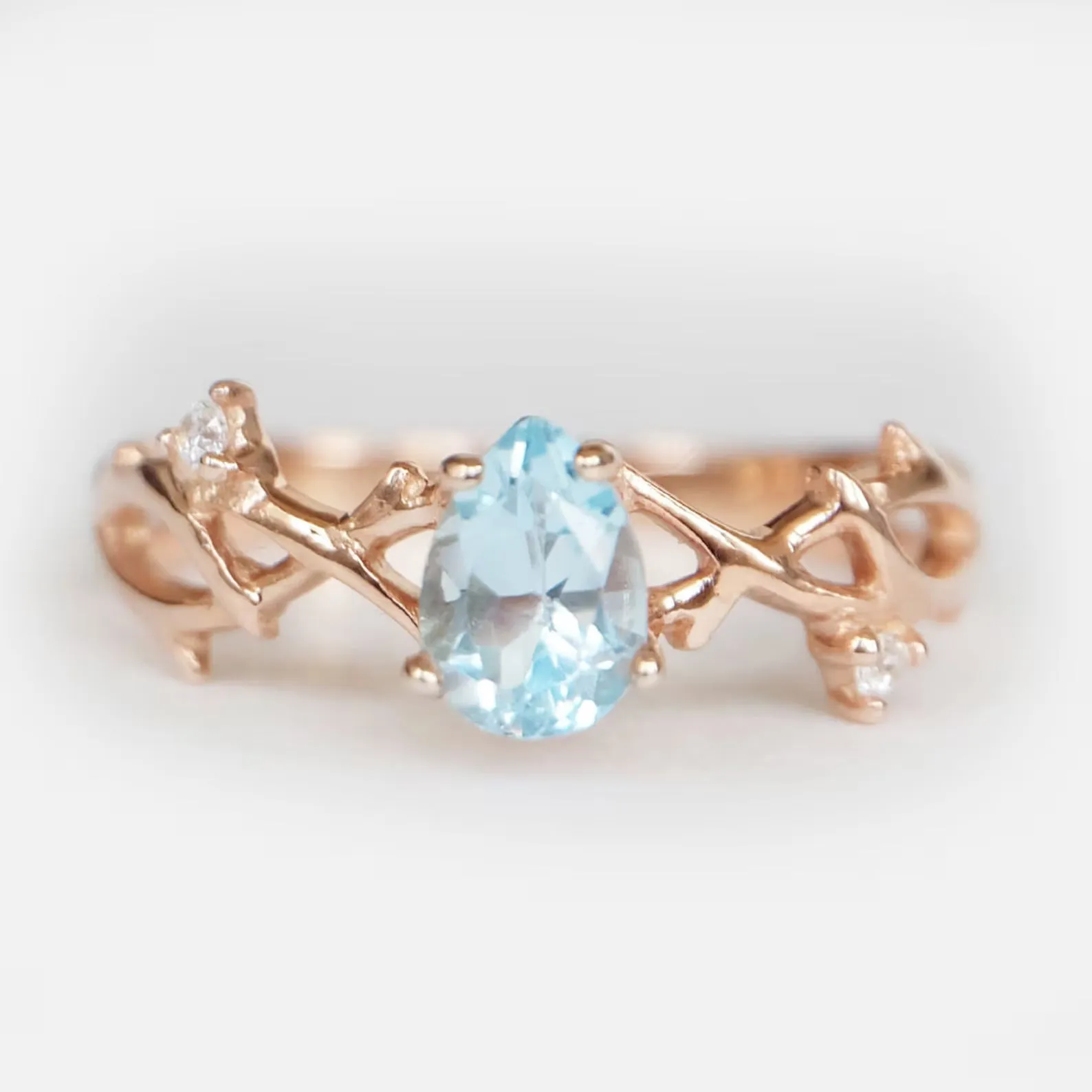 Aquamarine Diamond Ring Lillia