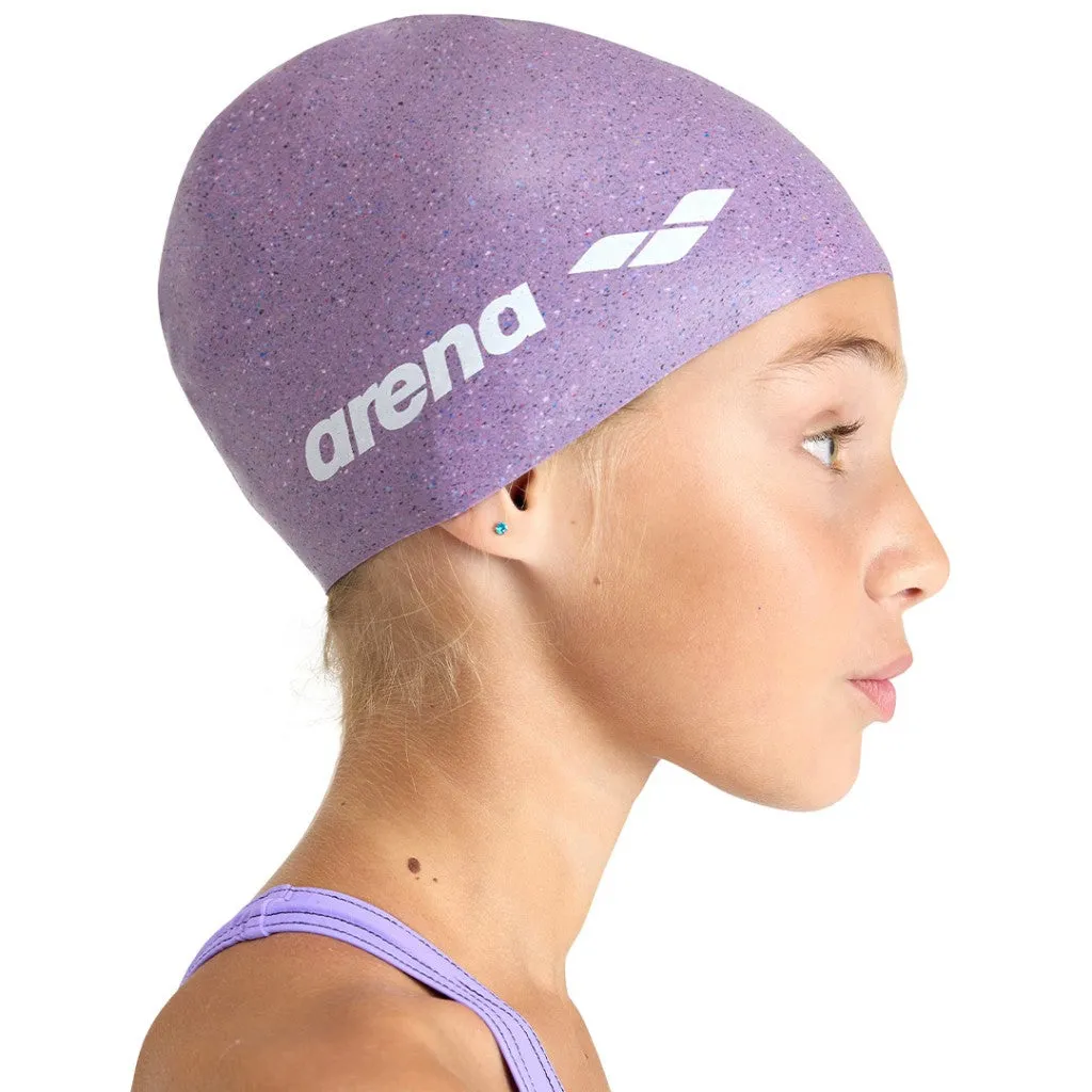 Arena Silicone Jr Cap | Pink Multi