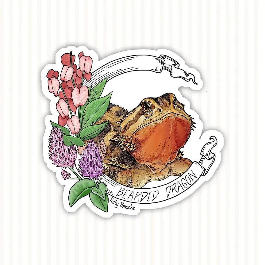 Bearded Dragon Banner Sticker