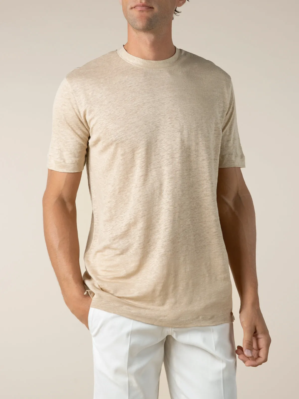 Beige Linen City T-shirt