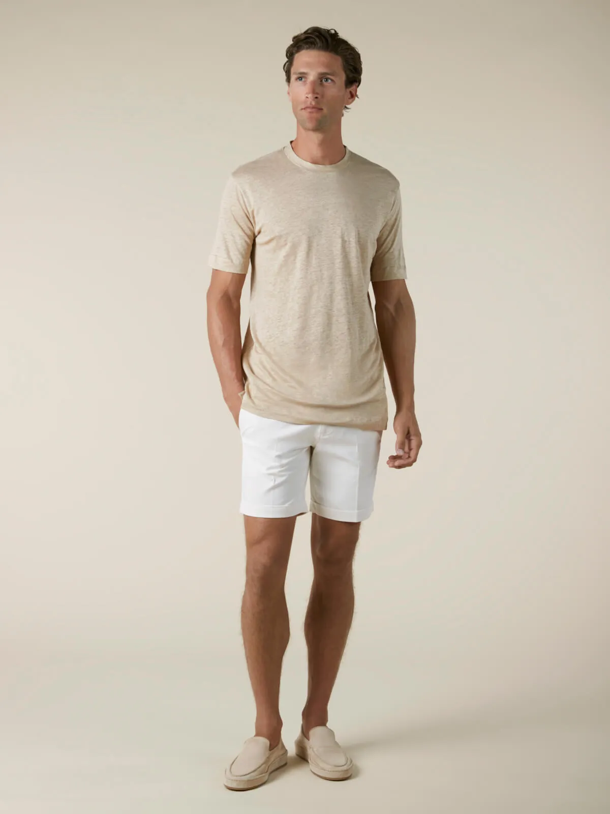 Beige Linen City T-shirt