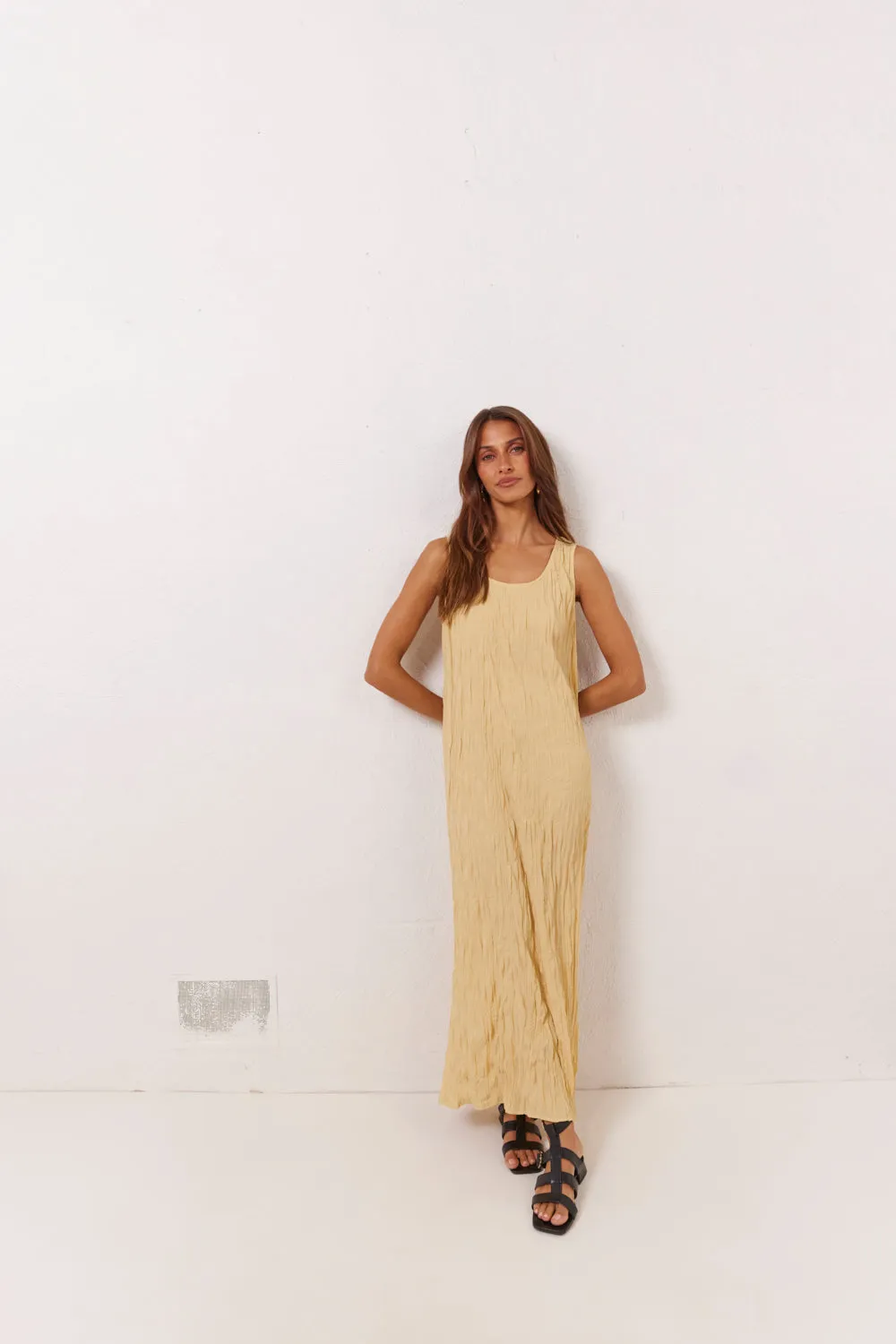 Cate Smock Midi Dress Butter