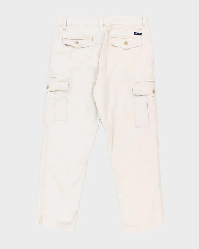 Chaps Cream Cargo Trousers - W34 L28