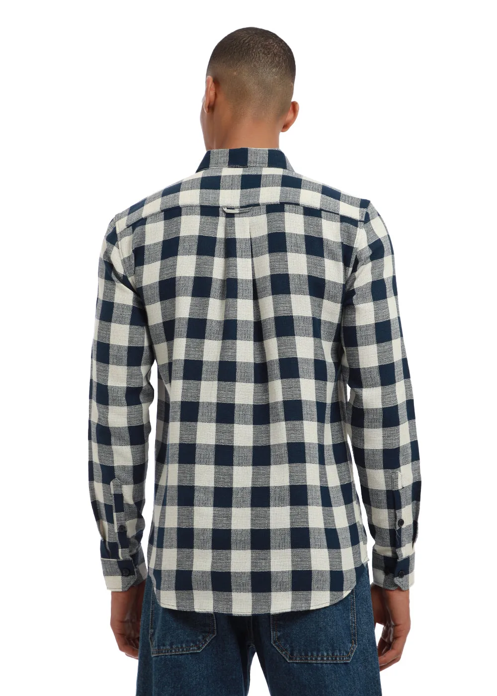 Chess Square Blue Check shirt