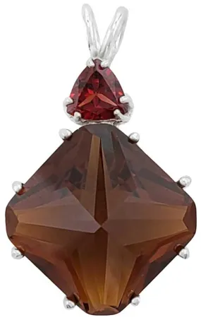 Citrine Regular Magician Stone? with Trillion Cut Garnet