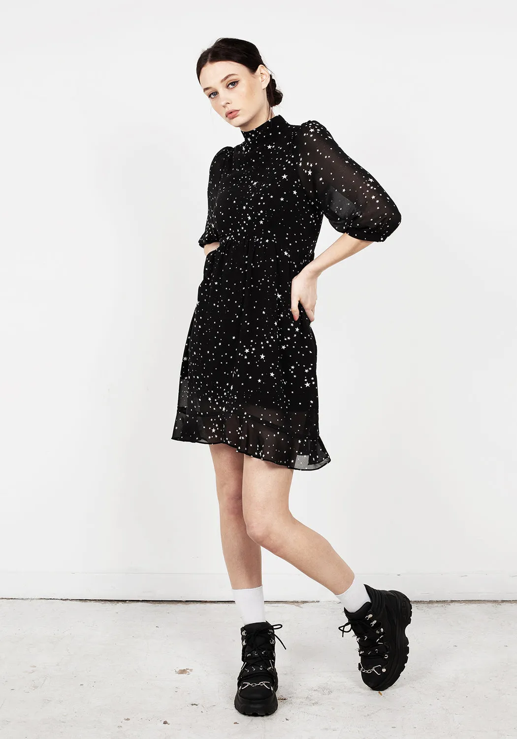 Cosmos High Neck Dress