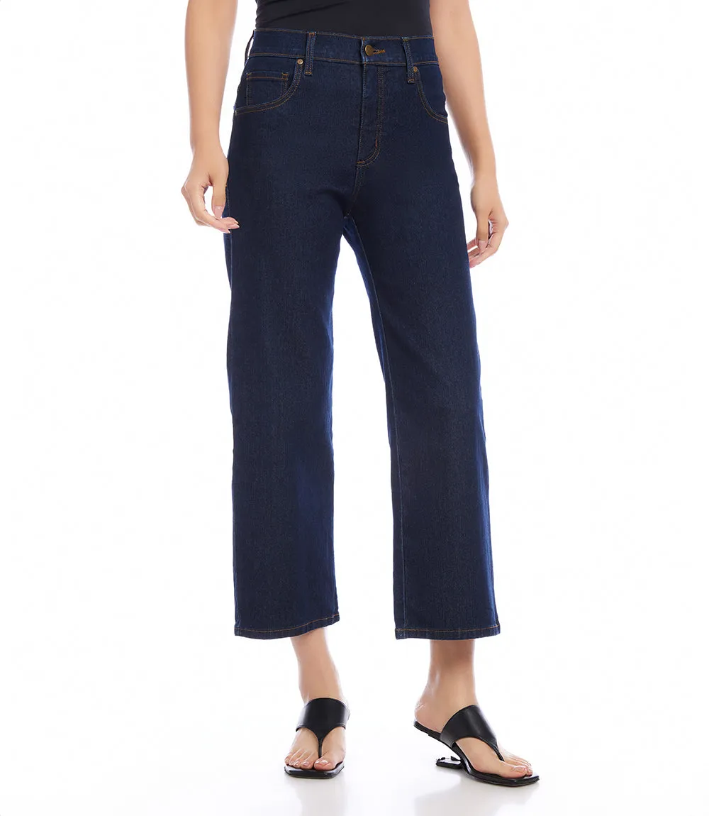 Cropped Wide Leg Jeans