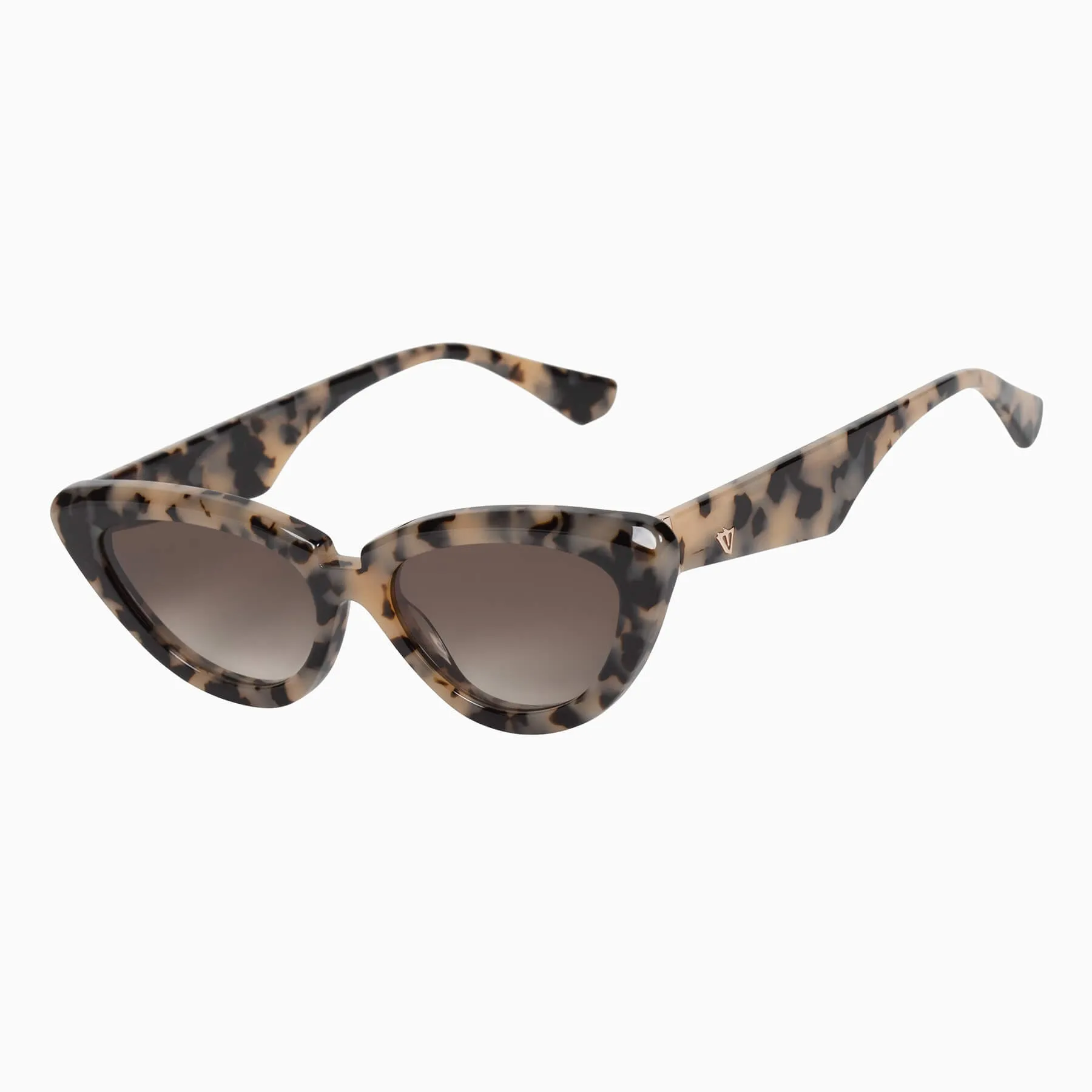 Dayze | Sunglasses - Bone Tort w. Gold Metal Trim / Brown Gradient Lens