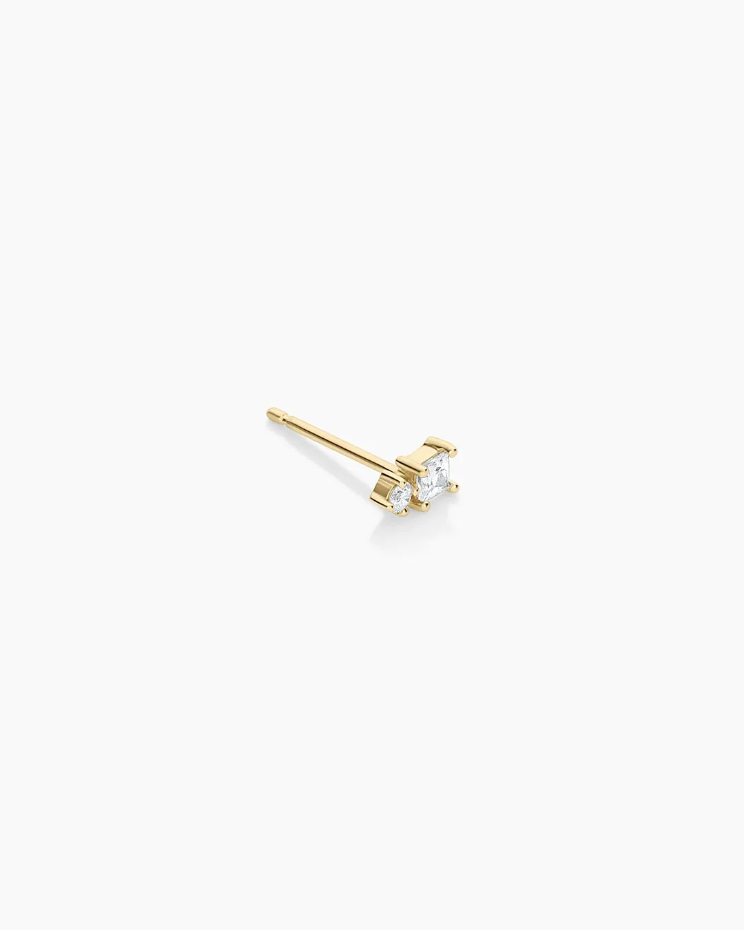 Diamond and White Sapphire Studs