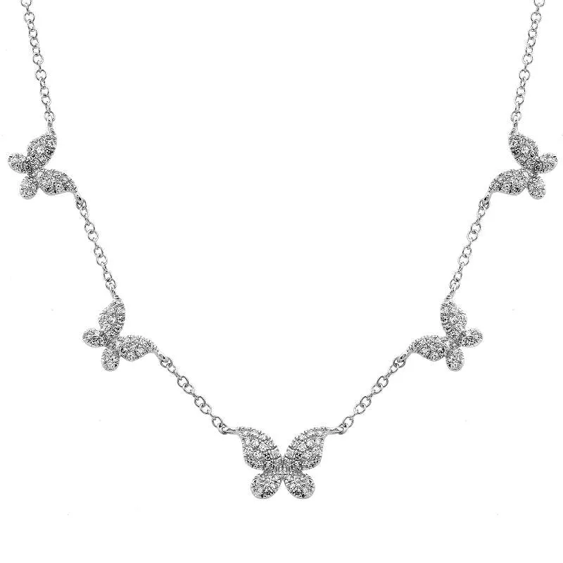 Five Butterflies Diamond Necklace