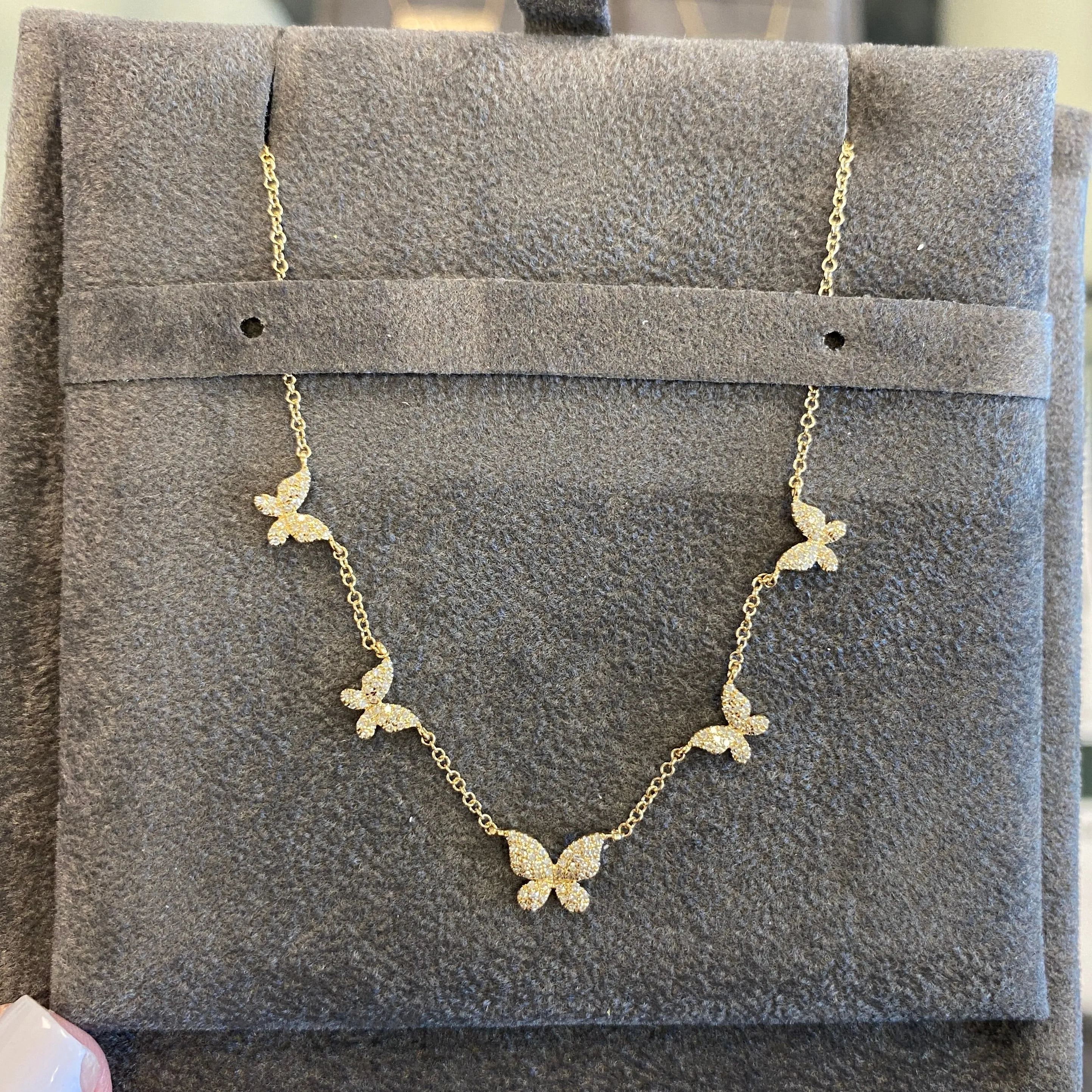 Five Butterflies Diamond Necklace