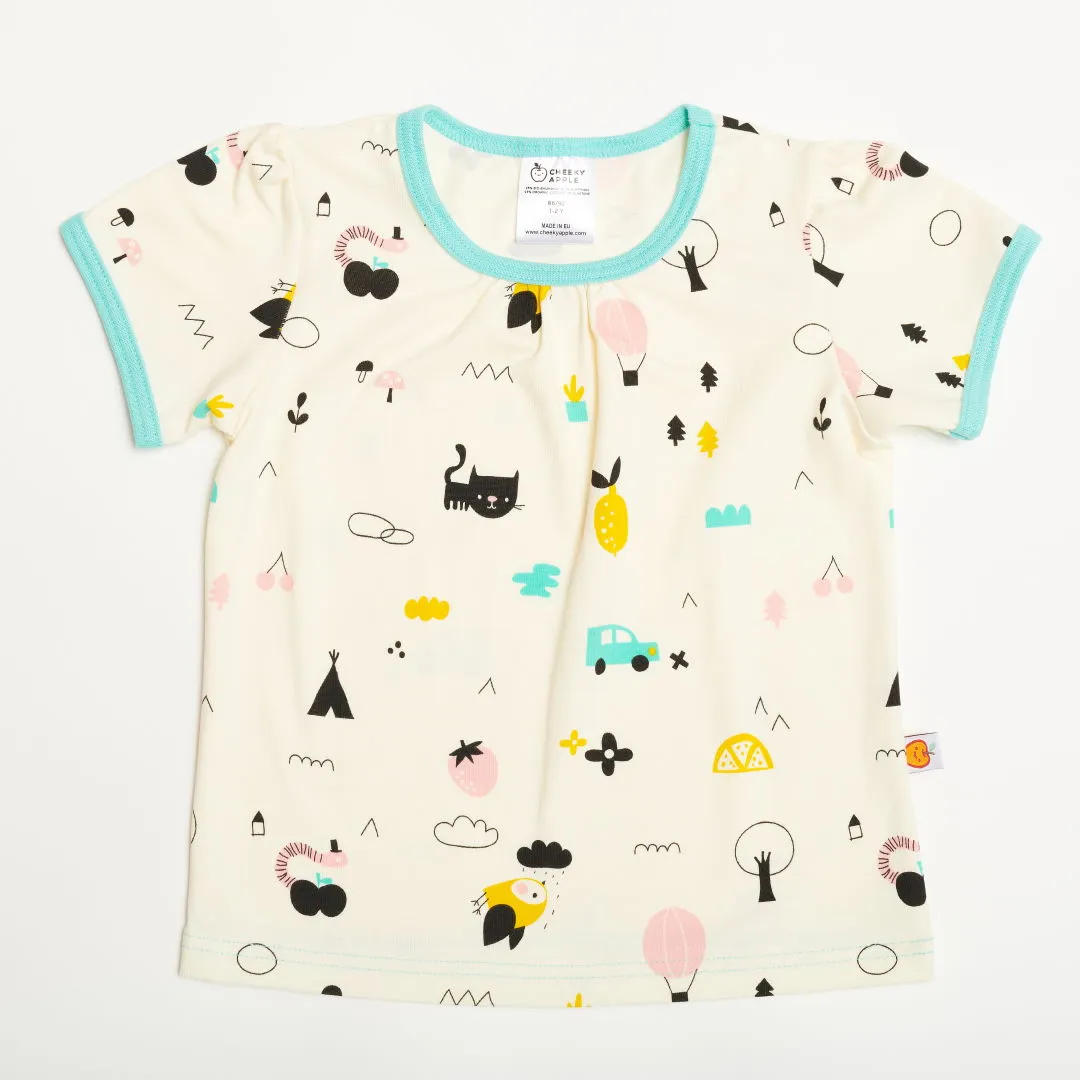 Girls' Short-sleeve Top "Lief Leven/Mint"