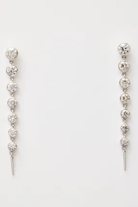 GRADUATED DIAMOND BEZEL DROP EARRINGS