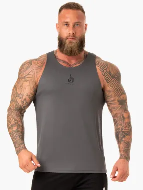 Heighten Mesh Regular Tank - Charcoal