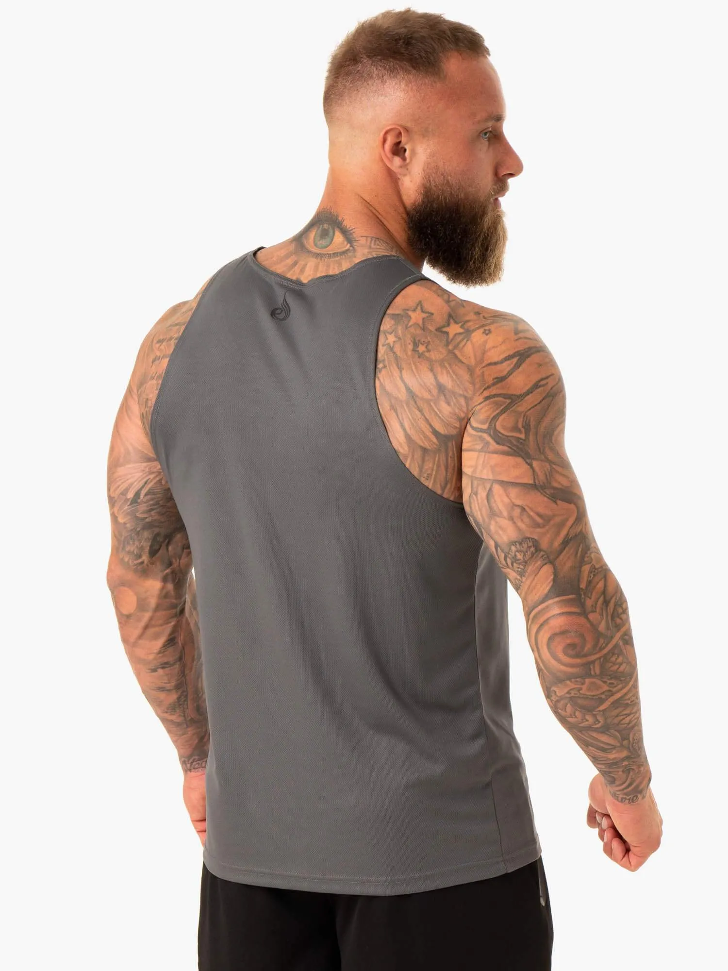 Heighten Mesh Regular Tank - Charcoal