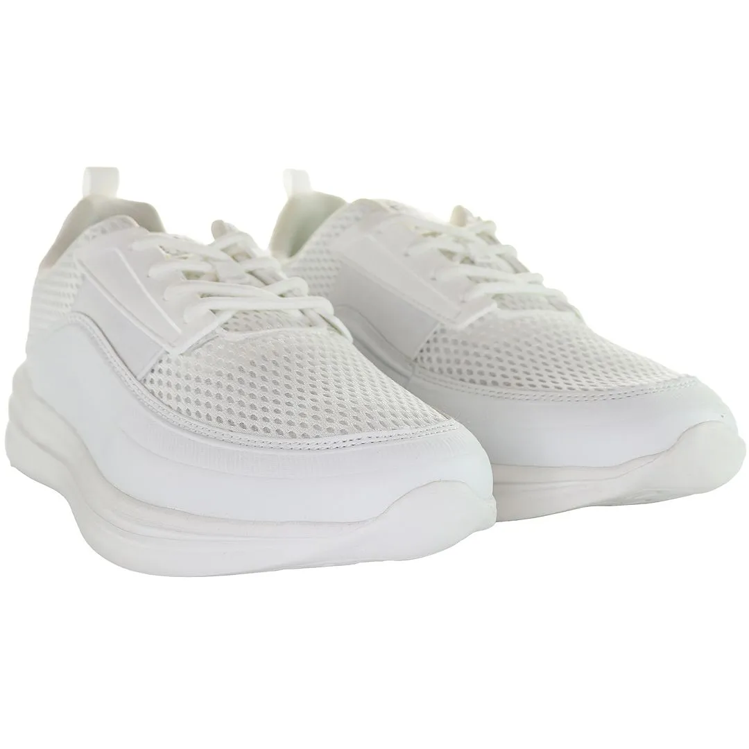 Henleys Silva Mens White Running Trainers