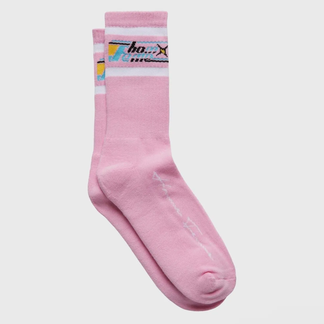 Homme Femme Galaxy Socks In Pink