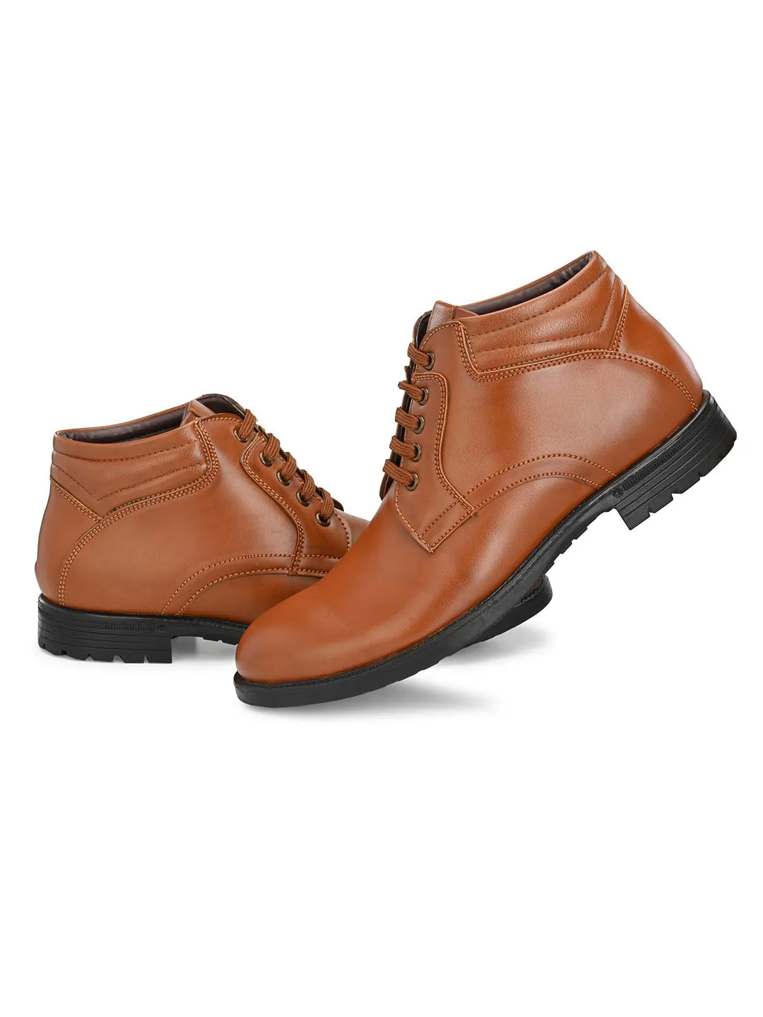 Jerry Lace-up Tan Boots