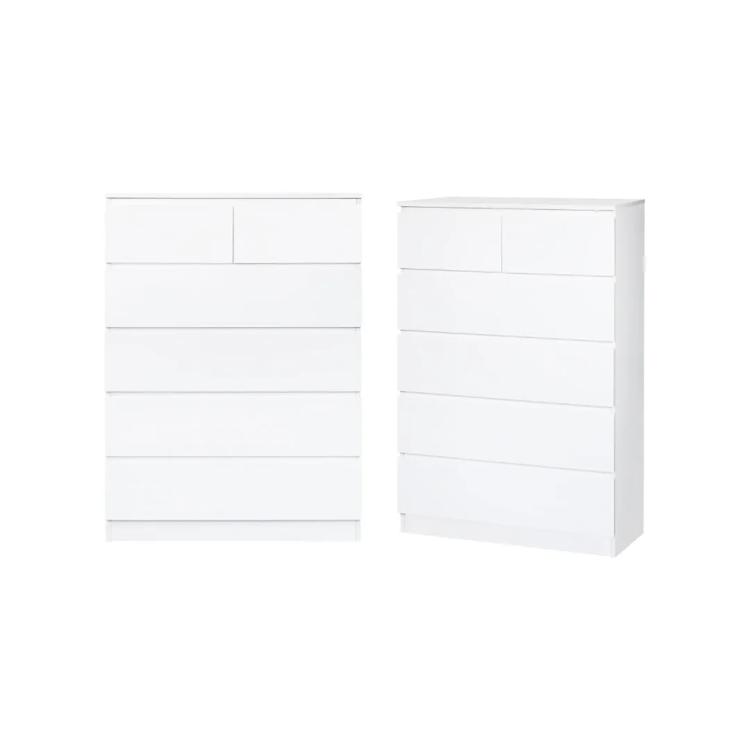 Jolt Tallboy Drawers - White Bundle