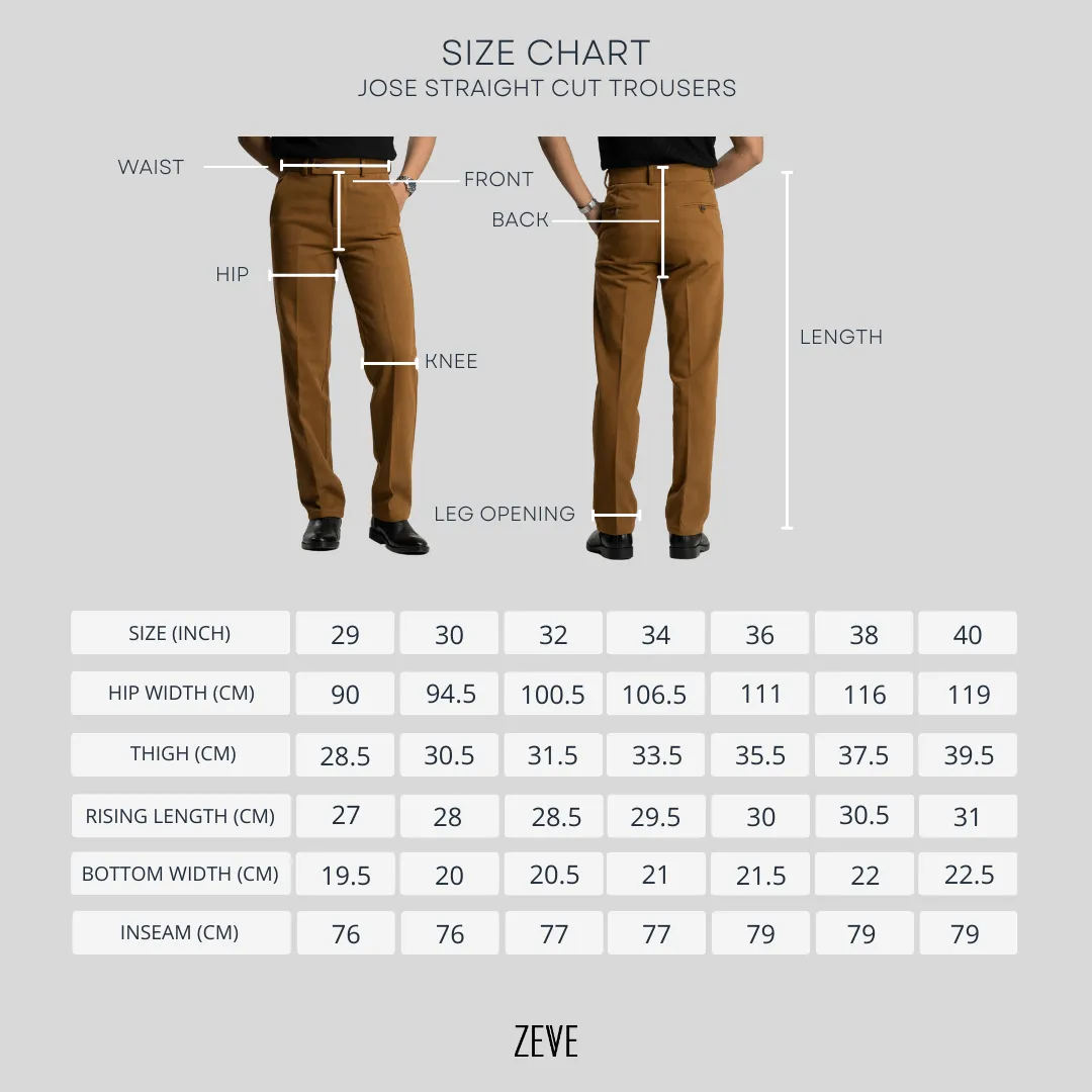 Jose Straight Cut Trousers - Coffee