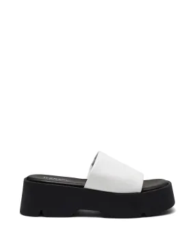 Kali Flatform Sandal White