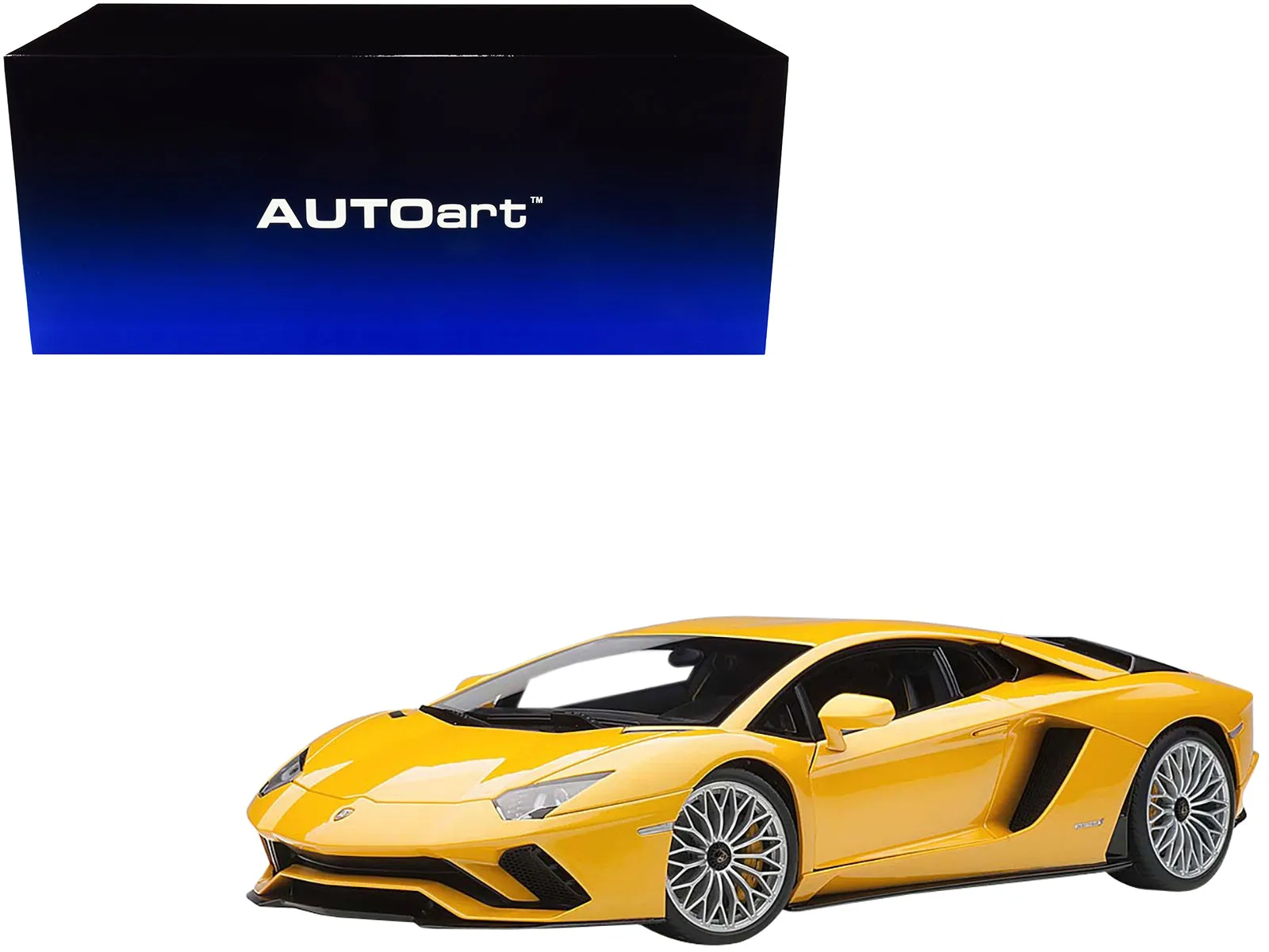 Lamborghini Aventador S New Giallo Orion/ Pearl Yellow 1/18 Model Car by Autoart