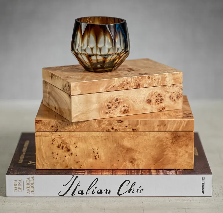 Leiden Burl Wood Design Box